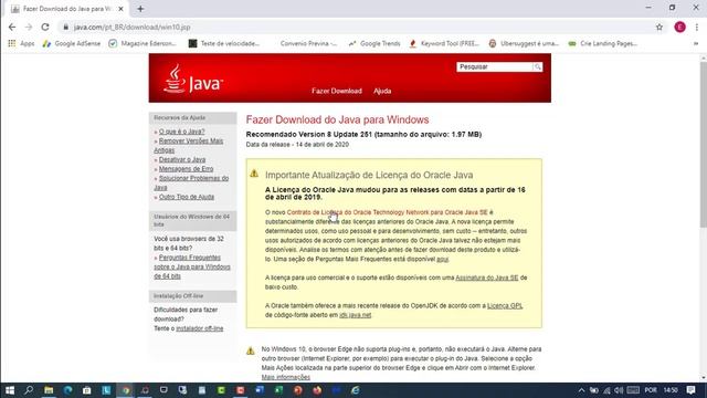 3 FORMAS SIMPLES E RÁPIDAS DE ATUALIZAR O JAVA NO SISTEMA WINDOWS 10 смотреть онлайн