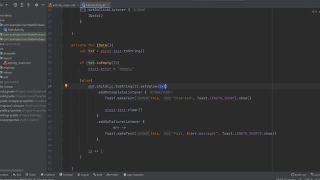 sending Text to Realtime Database // Firebase // Kotlin // Android Studio смотреть онлайн