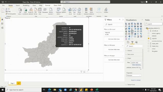 Shape Map of Pakistan in Power BI смотреть онлайн