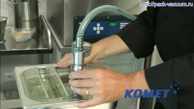 Вакуумные упаковщики Комет (29). GreenVac-подключение для специальных Gastro-Norm-контейнеров смотреть онлайн