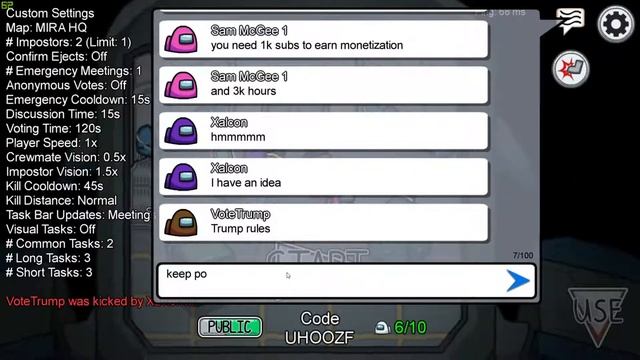 Watch An Idiot Play among us! (live) #11 смотреть онлайн