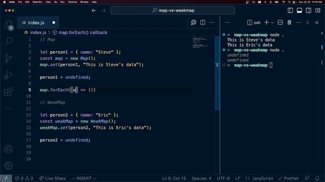 Map vs WeakMap in Javascript смотреть онлайн