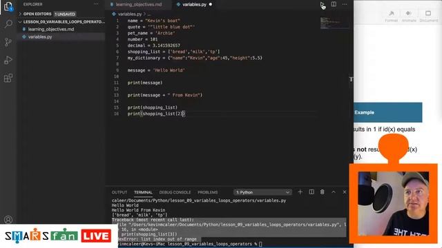LEARNING PYTHON - LOOPS & VARIABLES - for Raspberry Pi Robots смотреть онлайн