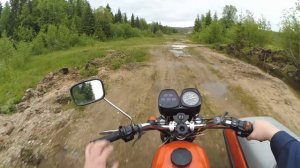 По полям на Иж Планета 5 с коляской