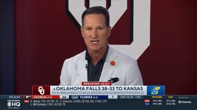 Kansas UPSETS No. 6 Oklahoma 38-33 | Game Recap | CBS Sports смотреть онлайн