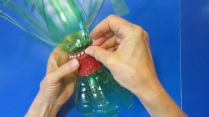 Как сделать декор для дома из пластиковых бутылок и бумаги Подарки Своими Руками Ваза с цветами