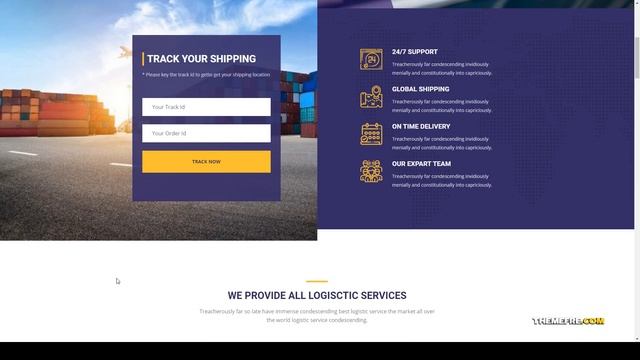 Additrans - Transport and Logistics WordPress Theme shipment trailer Build Website смотреть онлайн