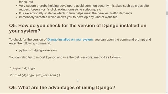 Django fresher level interview questions and answers with guidens in Django Online Training смотреть онлайн