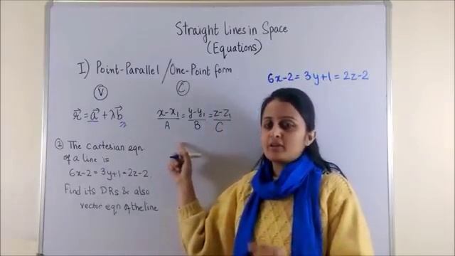EQUATIONS OF A STRAIGHT LINE IN SPACE / THREE DIMENSIONAL GEOMETRY CLASS XII 12th MATHS смотреть онлайн