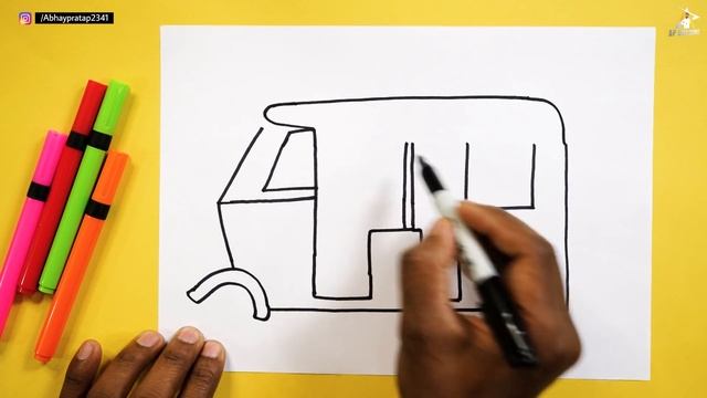 Very Easy Way to Draw Auto Rickshaw | How to Draw Auto Rickshaw | Step by step for beginners смотреть онлайн