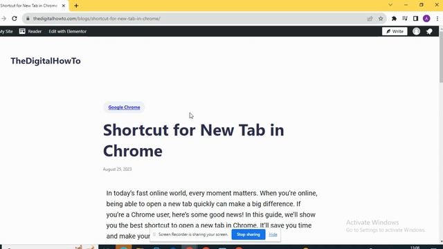 Shortcut for New Tab in Chrome | Open New Tab in Google Chrome смотреть онлайн