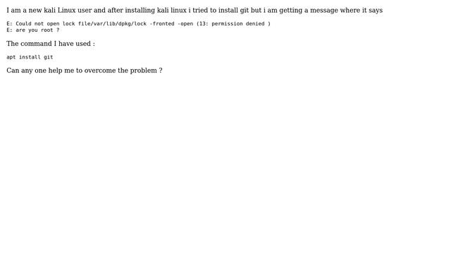 Unix & Linux: Can't install Git in kali Linux! смотреть онлайн