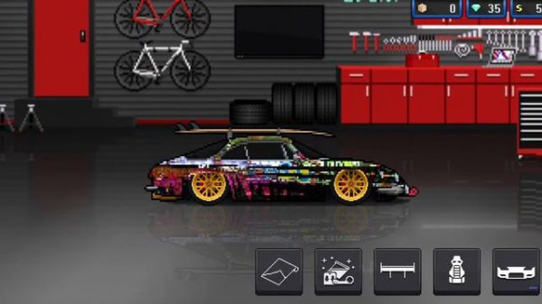 Построил быструю машину в Pixel car Raser