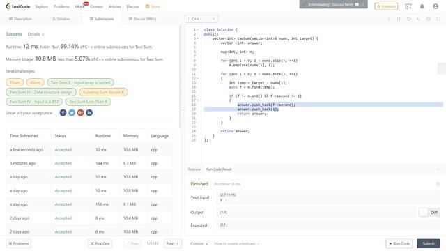 LeetCode #1 Знакомство и решение первой задачи смотреть онлайн