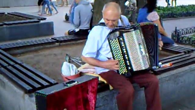 Пожилой музыкант на Приморском бульваре смотреть онлайн