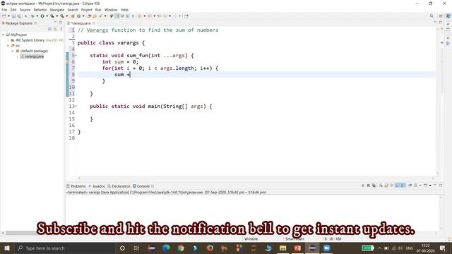 Variable - Length Arguments || Varargs Functions in Java смотреть онлайн