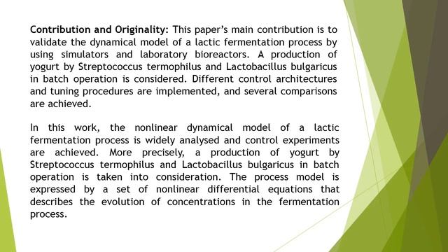 Experimental Model Validation and Control of a Lactic Fermentation Process JFTR 41 7 15 смотреть онлайн