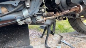 Точки крепления боковой подножки Honda Tact af 51.