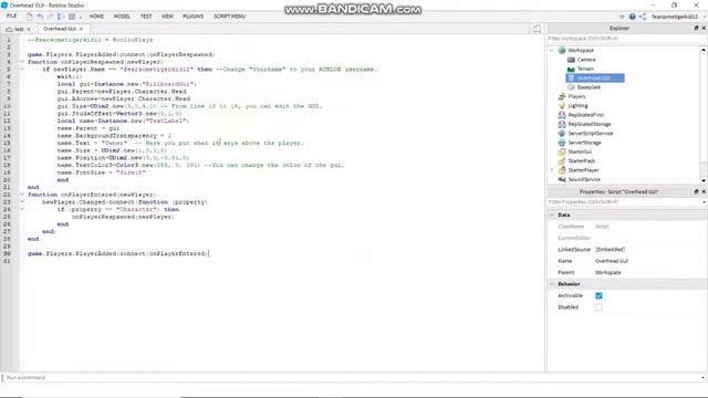 How to make an Overhead Player GUI (Roblox Tutorials) смотреть онлайн