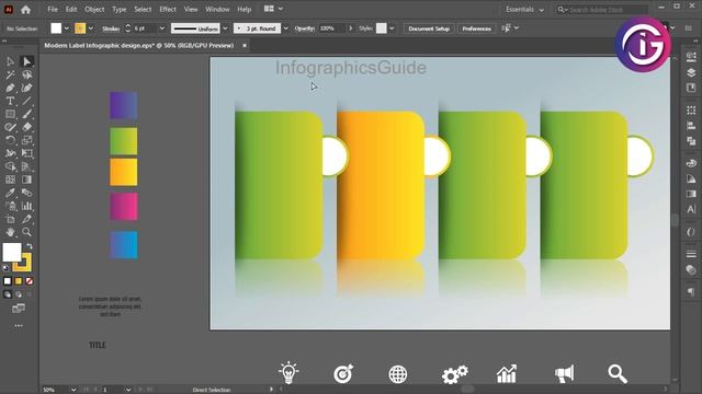 How to Create Modern Label Business Infographic Template Design in Adobe Illustrator | #illustrator смотреть онлайн