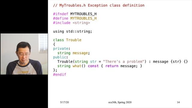 ecs36b_Lecture 11: Exception Handling in C++ (re-sync'ed slides and voices) смотреть онлайн