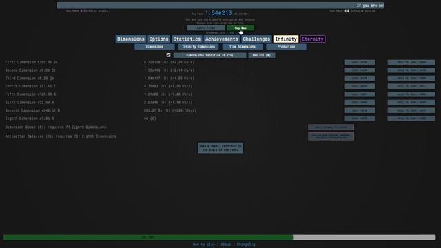 Antimatter Dimensions Part 44 - Going eternal смотреть онлайн