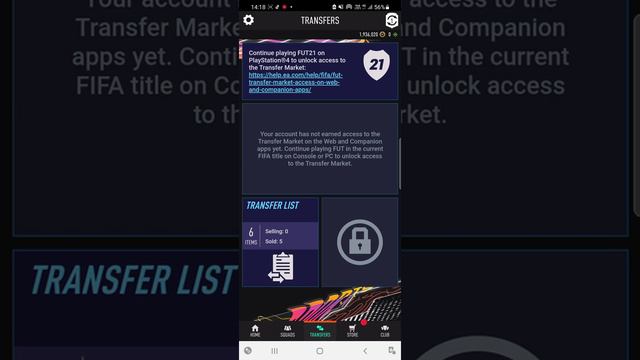 FIFA 22 : HOW TO GET YOUR TRANSFER MARKET UNLOCKED ON THE COMPANION APP!! смотреть онлайн