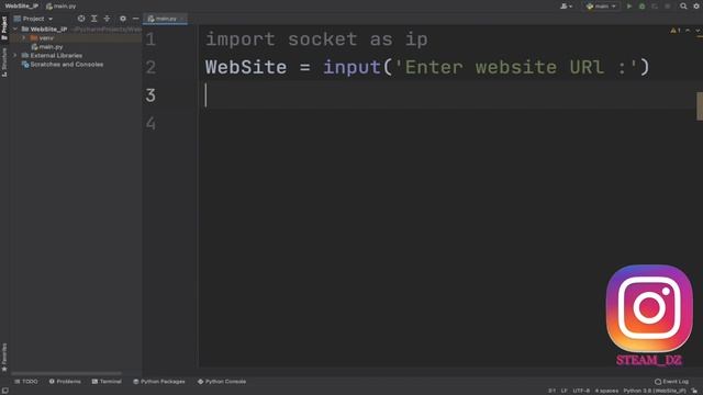 كيفية تجد عنوان ايبي لاي موقع - Find WebSite IP باستخدام Python Projects #3 | Python смотреть онлайн