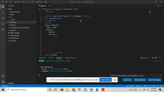 VUE JS COURSE-EVENT HANDLING смотреть онлайн