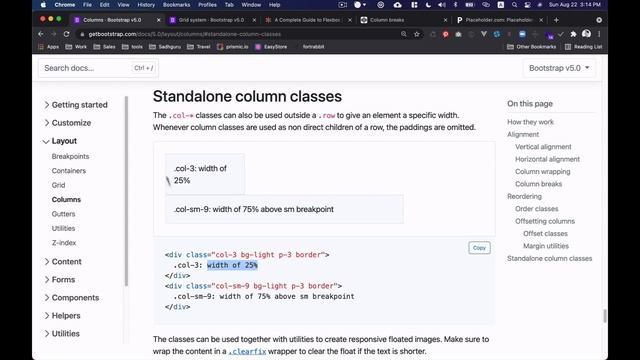 Bootstrap 5 / Grid / columns 4 standalone смотреть онлайн