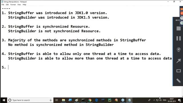 2019 08 03 Strings in java Part-1 смотреть онлайн