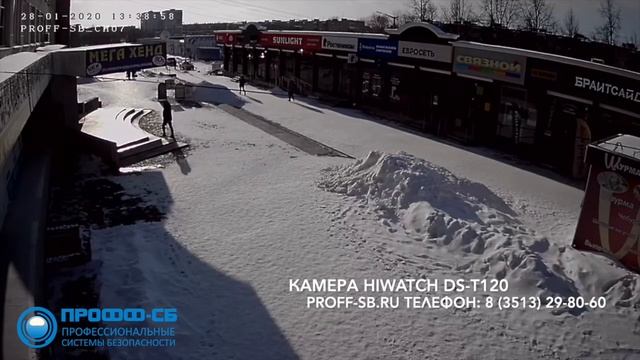 Пример дневной записи камера HiWatch DS-T120 смотреть онлайн