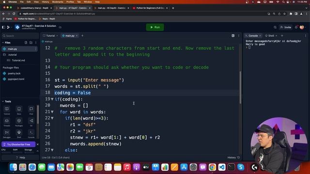 Exercise 4: Solutions and Shoutouts | Python Tutorial - Day #47 смотреть онлайн