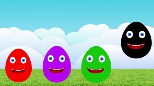 Учим цвета. Разноцветные яйца на поляне. Развивающий мультик для детей
