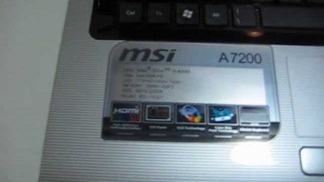 MSI A7200 bluray notebook 17.3" HD+ Windows 7 смотреть онлайн