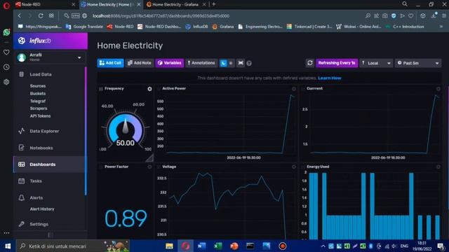 Monitoring Listrik Dengan Node-Red, influxDB dan Grafana ( Single Phase Power Monitoring ) смотреть онлайн