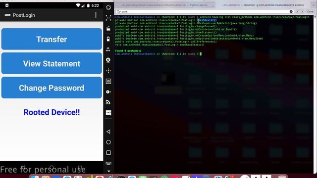 Android Root Detection Bypass Using Objection ~ Insecurebankv2 Demo смотреть онлайн