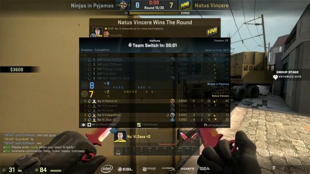 CS:GO NaVi vs NiP Overpass IEM Katowice 2016 Group A смотреть онлайн