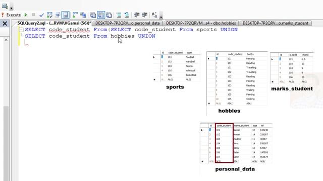 SQL query check if values exists in multiple tables at once in SQL Server смотреть онлайн