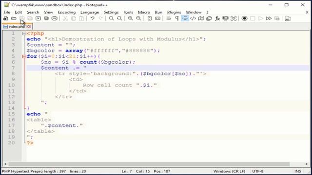How to Use PHP Modulus to Alternate Table Row Colors - Web Programming Tutorial смотреть онлайн