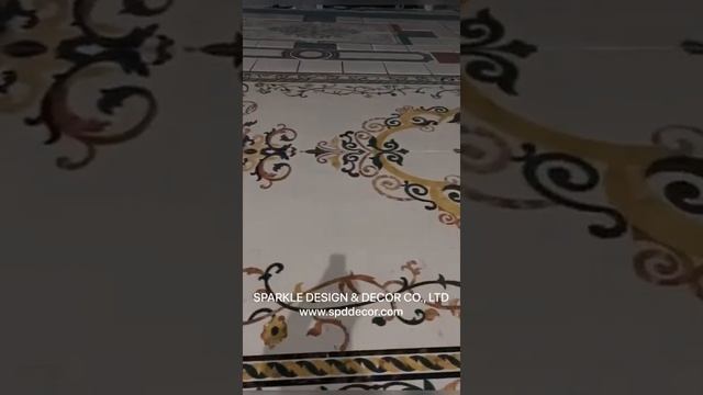 Manufacture waterjet marble medallions for home decoration смотреть онлайн