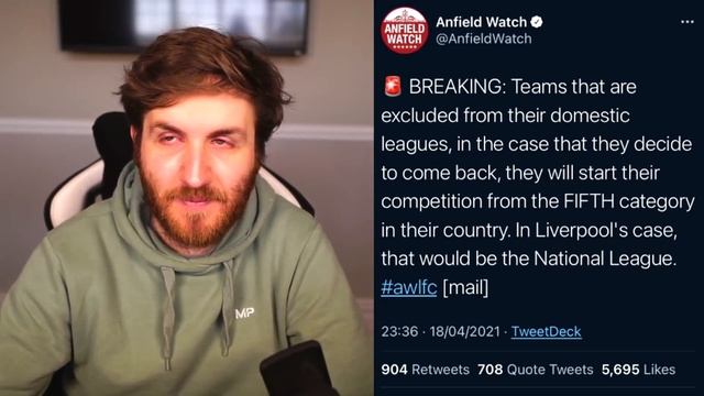Reacting to the European Super League.. смотреть онлайн