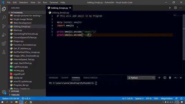 How to add emoji using python смотреть онлайн