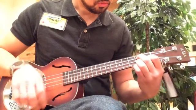 Kala Tenor Resonator Ukulele KA-RES-CHR Sound Demo смотреть онлайн