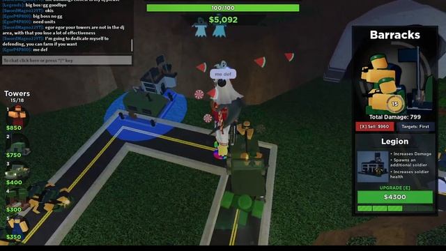 |Roblox| Зомби наступают в Tower Battles смотреть онлайн