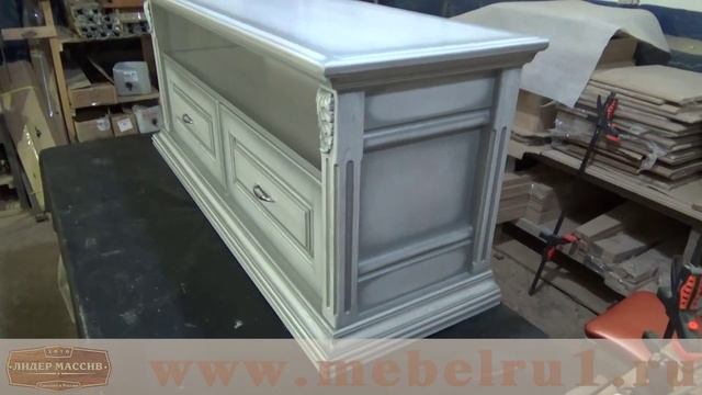 Тумба под ТВ "Цезарь" из массива дуба. смотреть онлайн