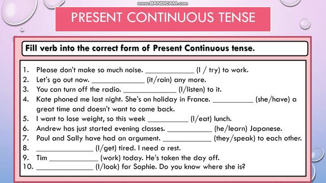 คลิปการสอนที่ 3 เฉลย Present Continuous Tense 2 (English M 6) Kru Patcha смотреть онлайн