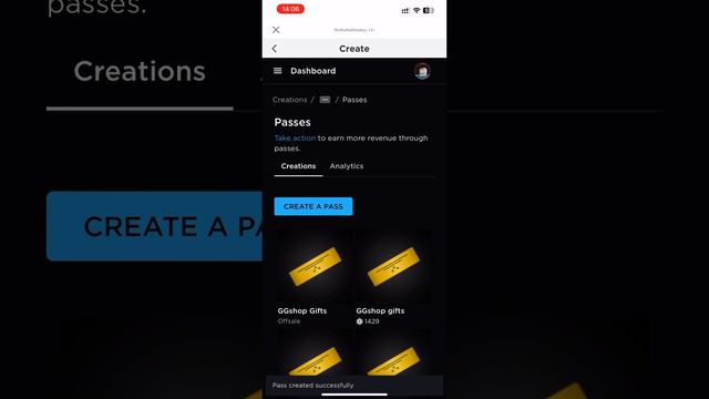 Создать гейм пасс в роблоксе на телефоне / Create a game pass in Roblox on a mobile | robuxGGshop смотреть онлайн