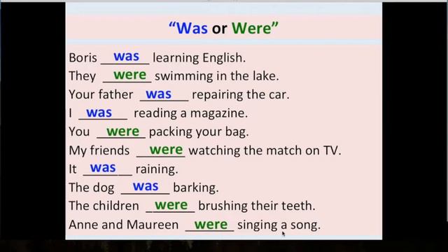 Unit 3 Language Focus : Past Continuous Tense смотреть онлайн