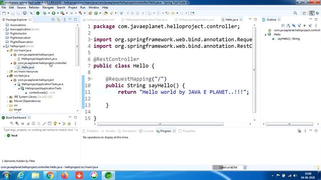 Basic Spring Boot Application (hello world) #springboot #java ||javaeplanet ||javatutorials смотреть онлайн